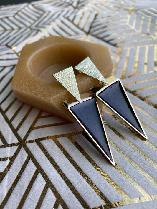 80's geïnspireerde statement oorbellen, zwart