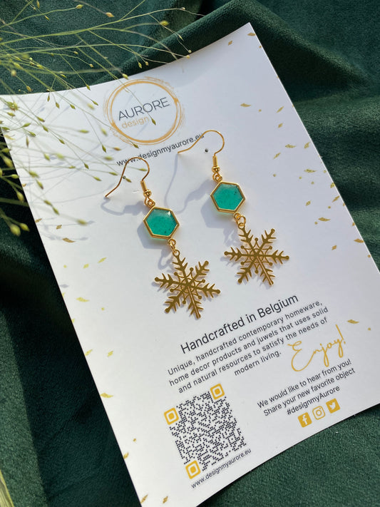 Sneeuwvlokvormig langwerpige oorhangers