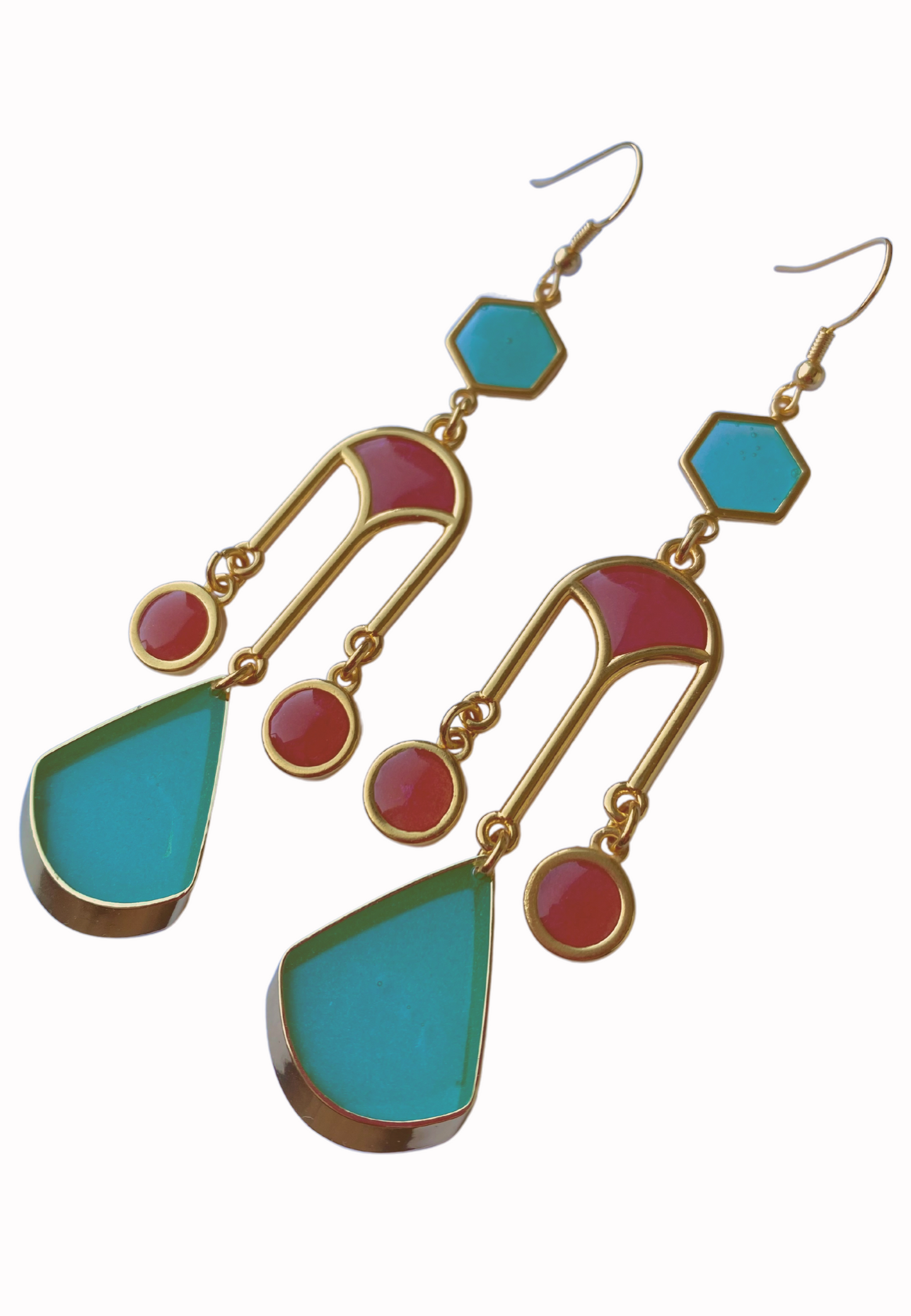 Elegante boho oorsieraden, roze