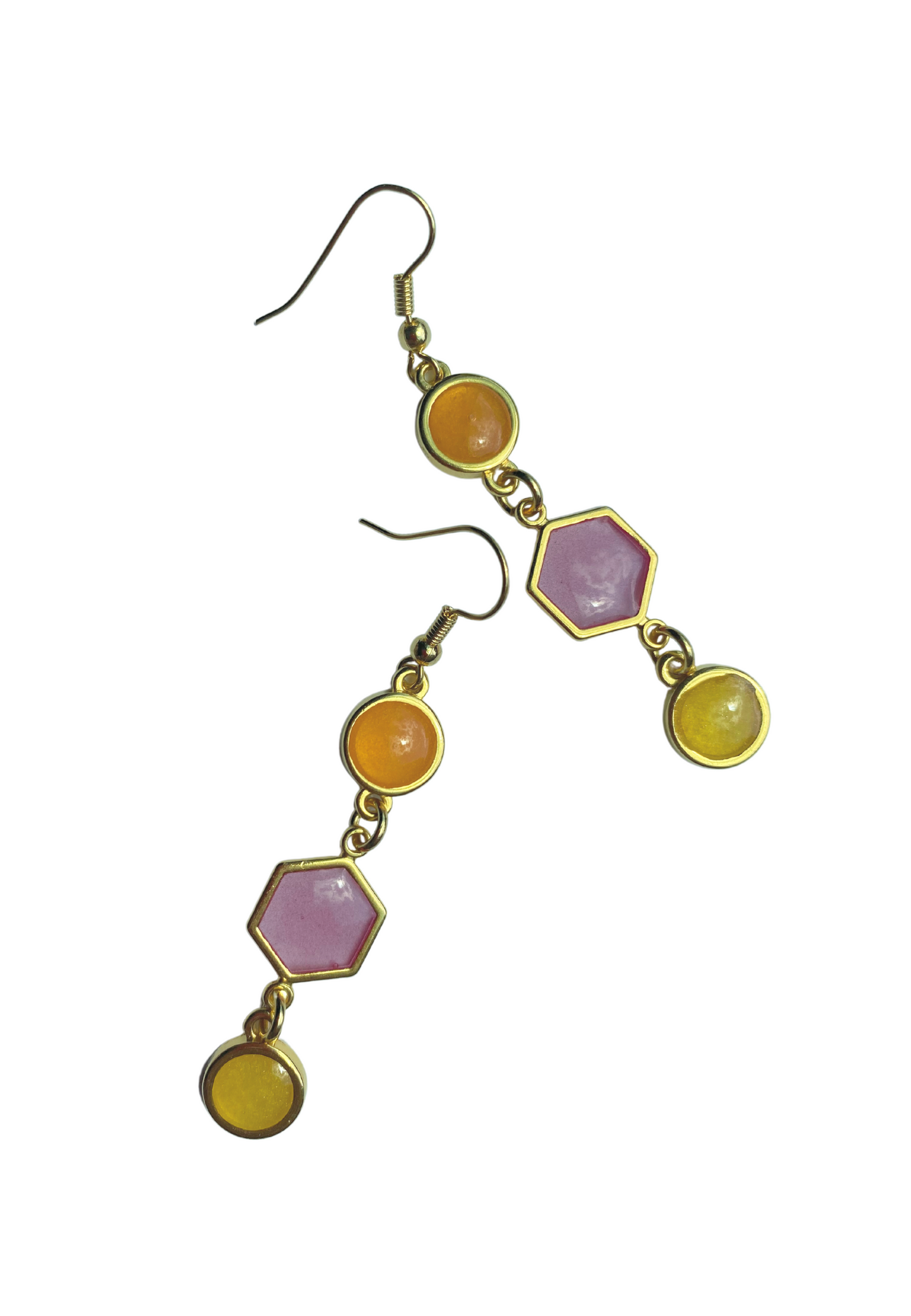 Elegante kleurrijke oorbellen Lillia - oranje