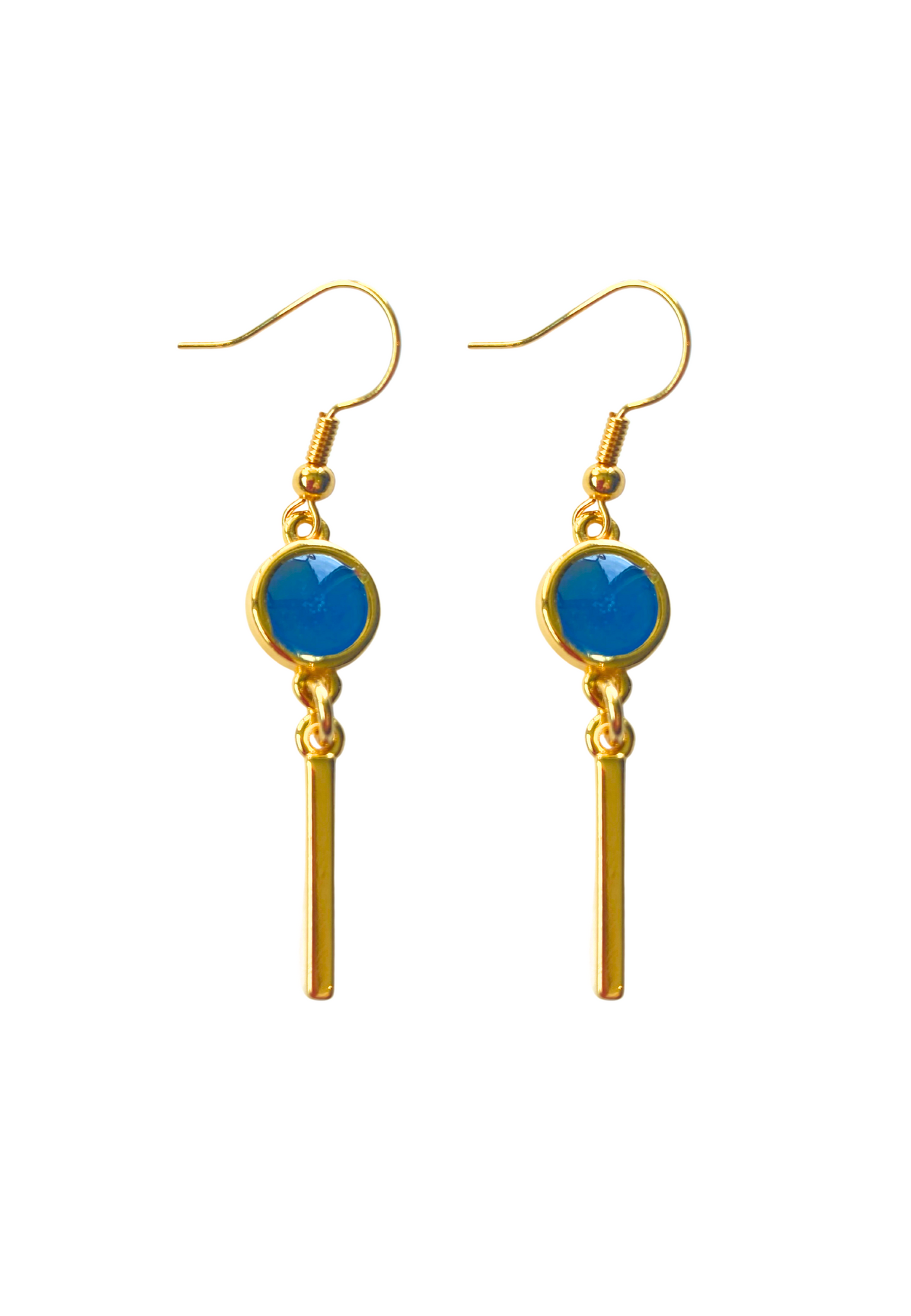 Elegante hangende oorbellen, blauw