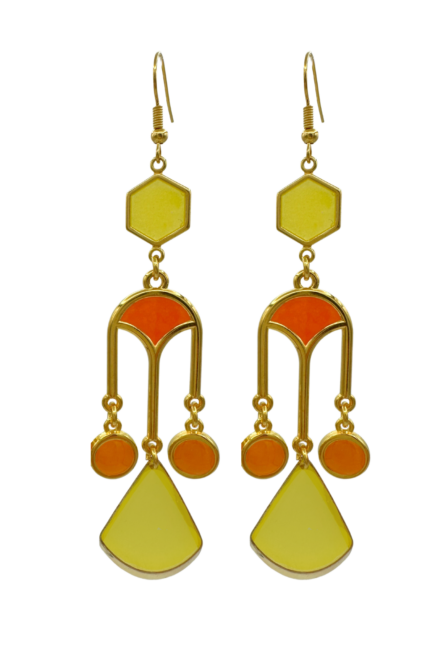 Elegante boho oorsieraden, oranje