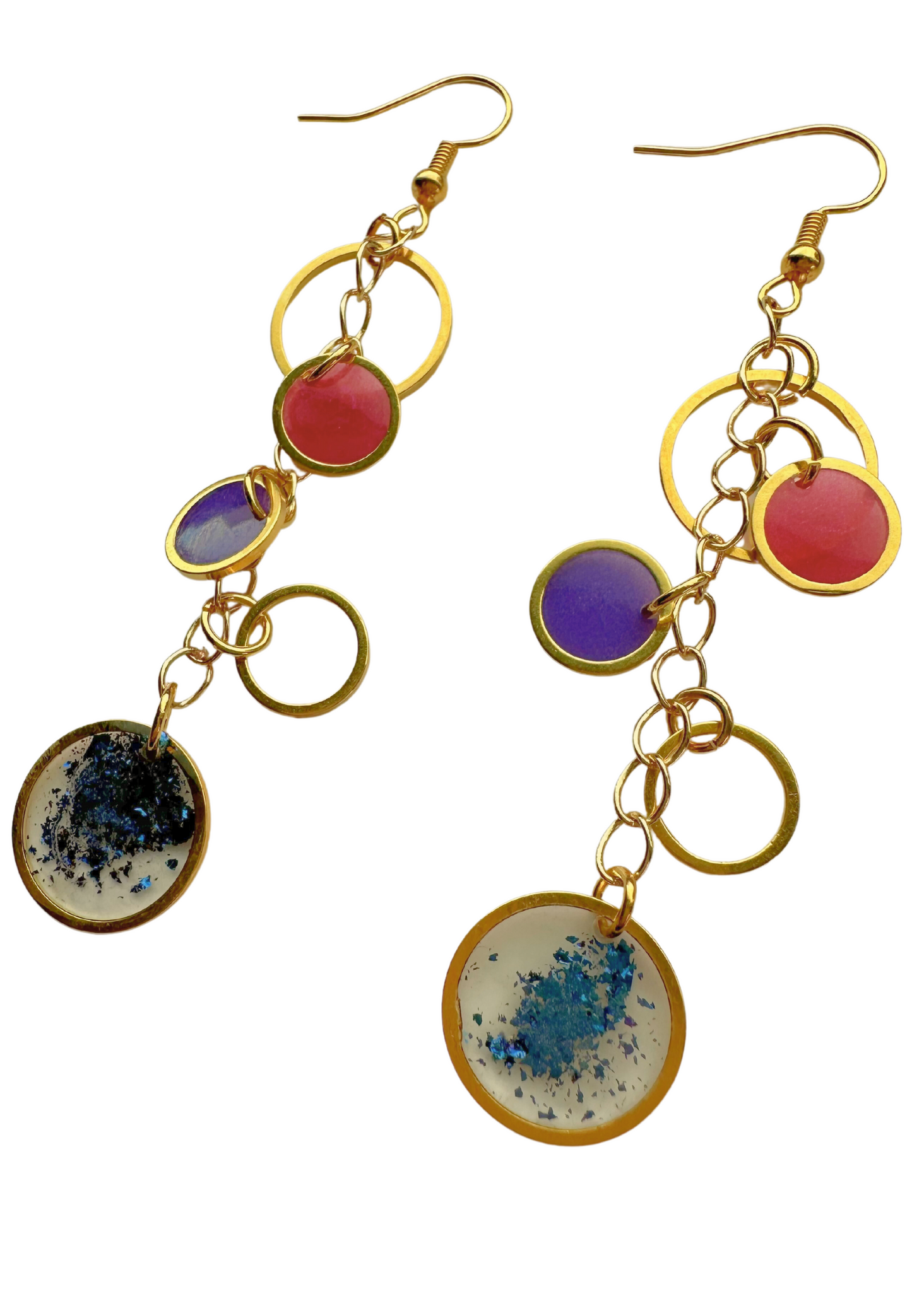 Kleurrijke langwerpige oorhangers