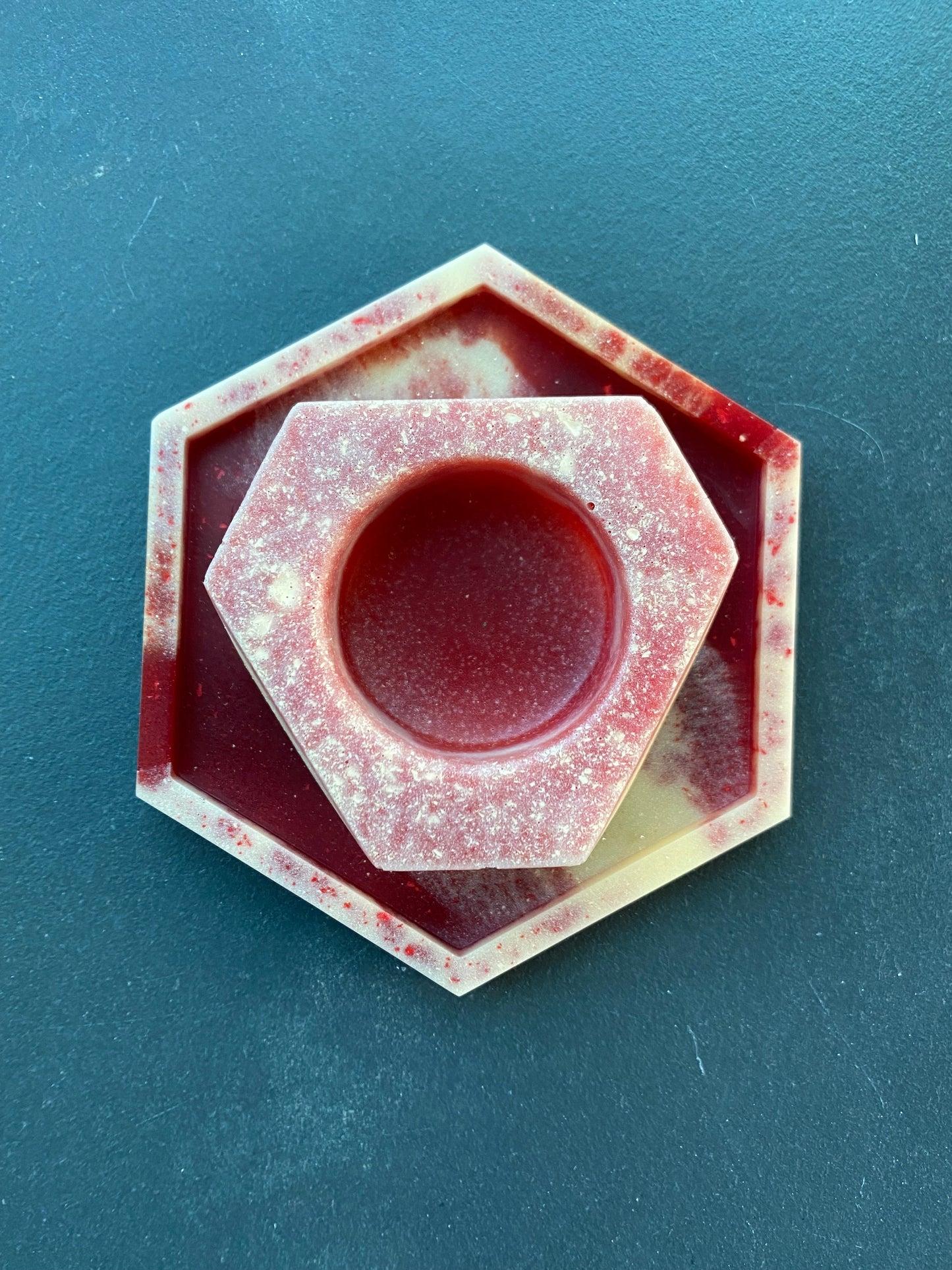 Aline - Onderlegger - Zeshoek - Rood