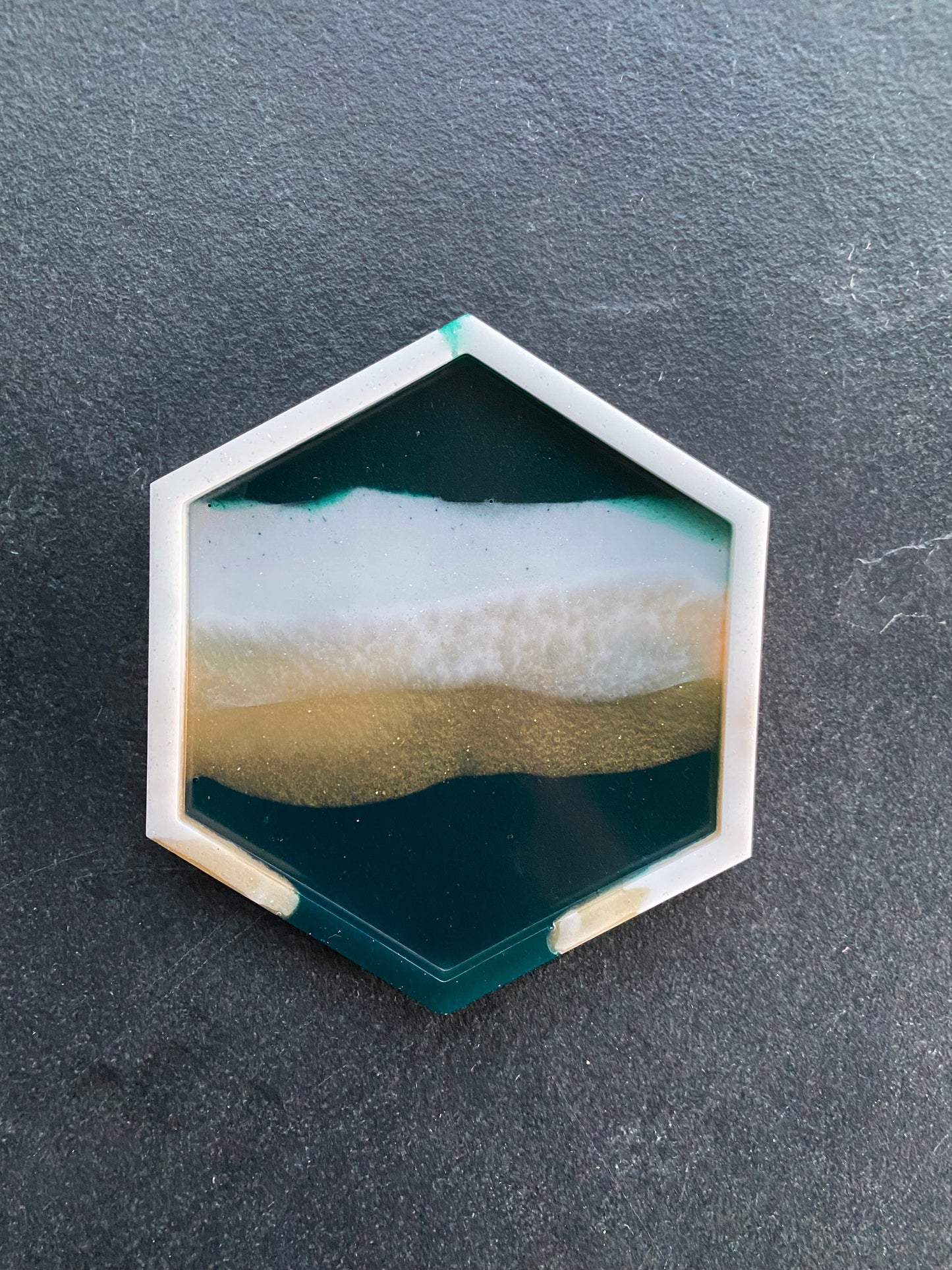 Aline - Onderlegger - Zeshoek - Blauw