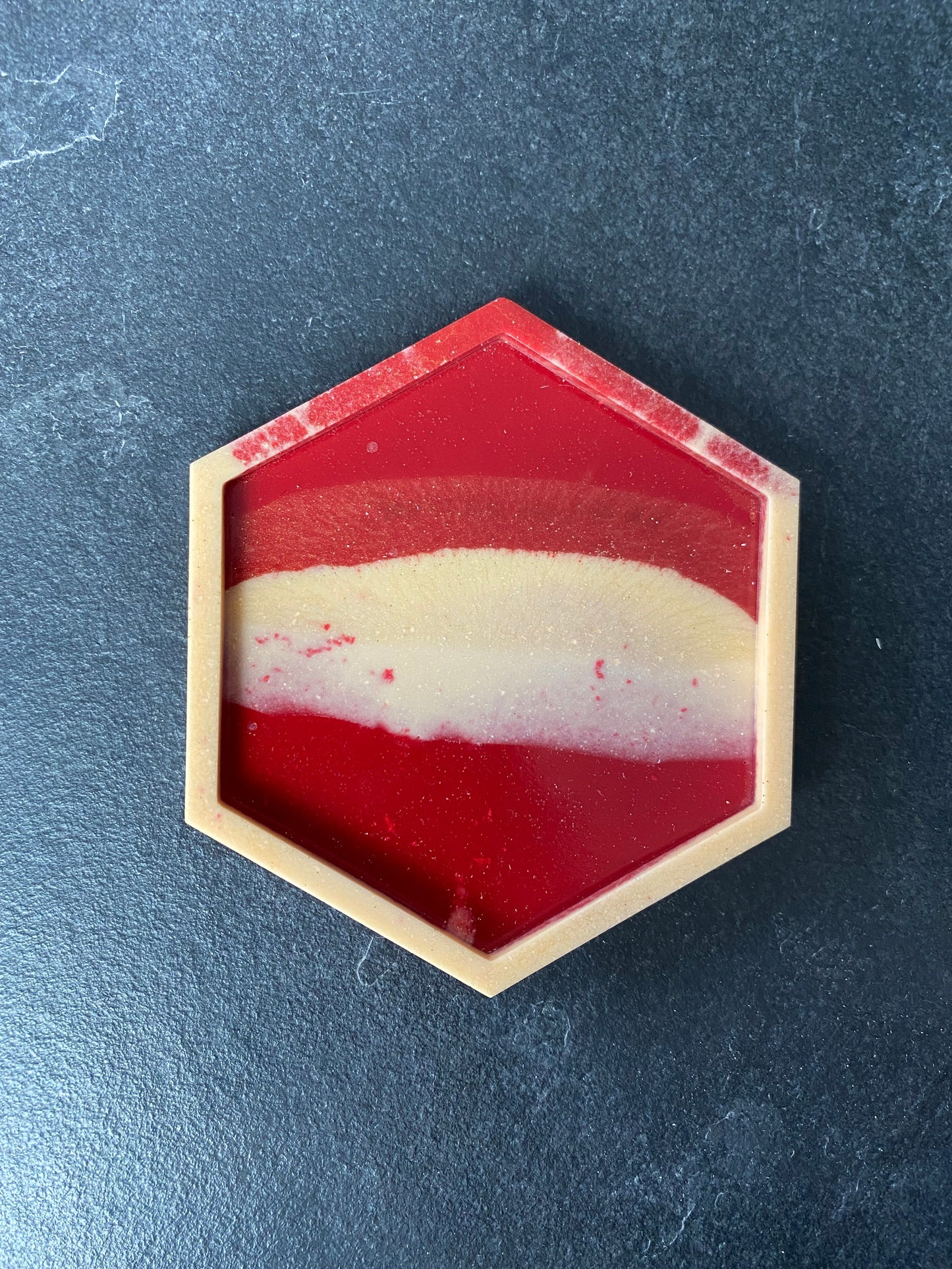 Aline - Onderlegger - Zeshoek - Rood