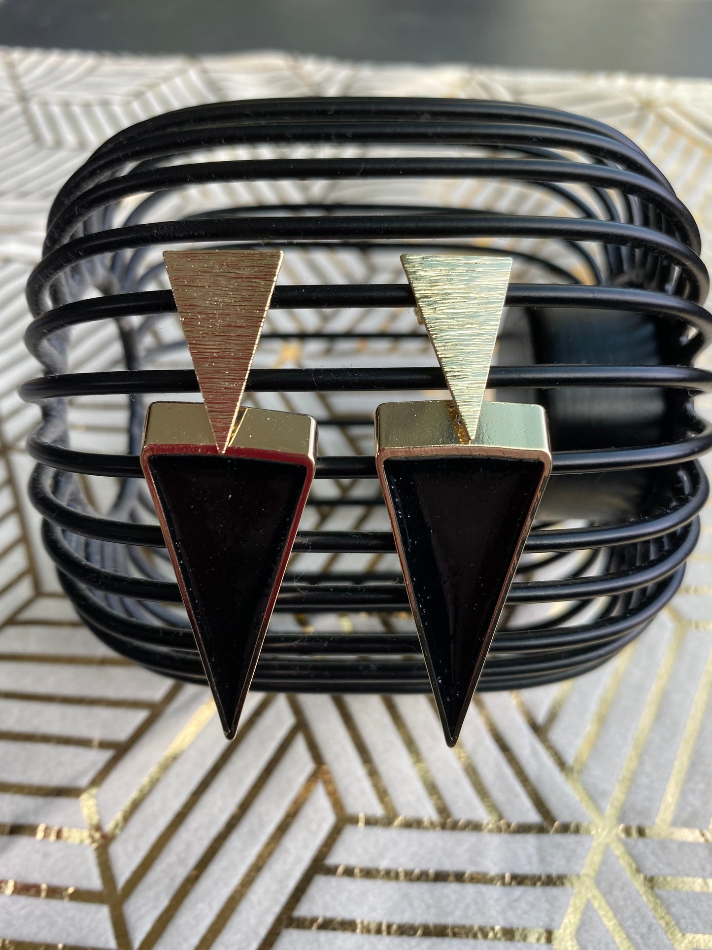 80's geïnspireerde statement oorbellen, zwart