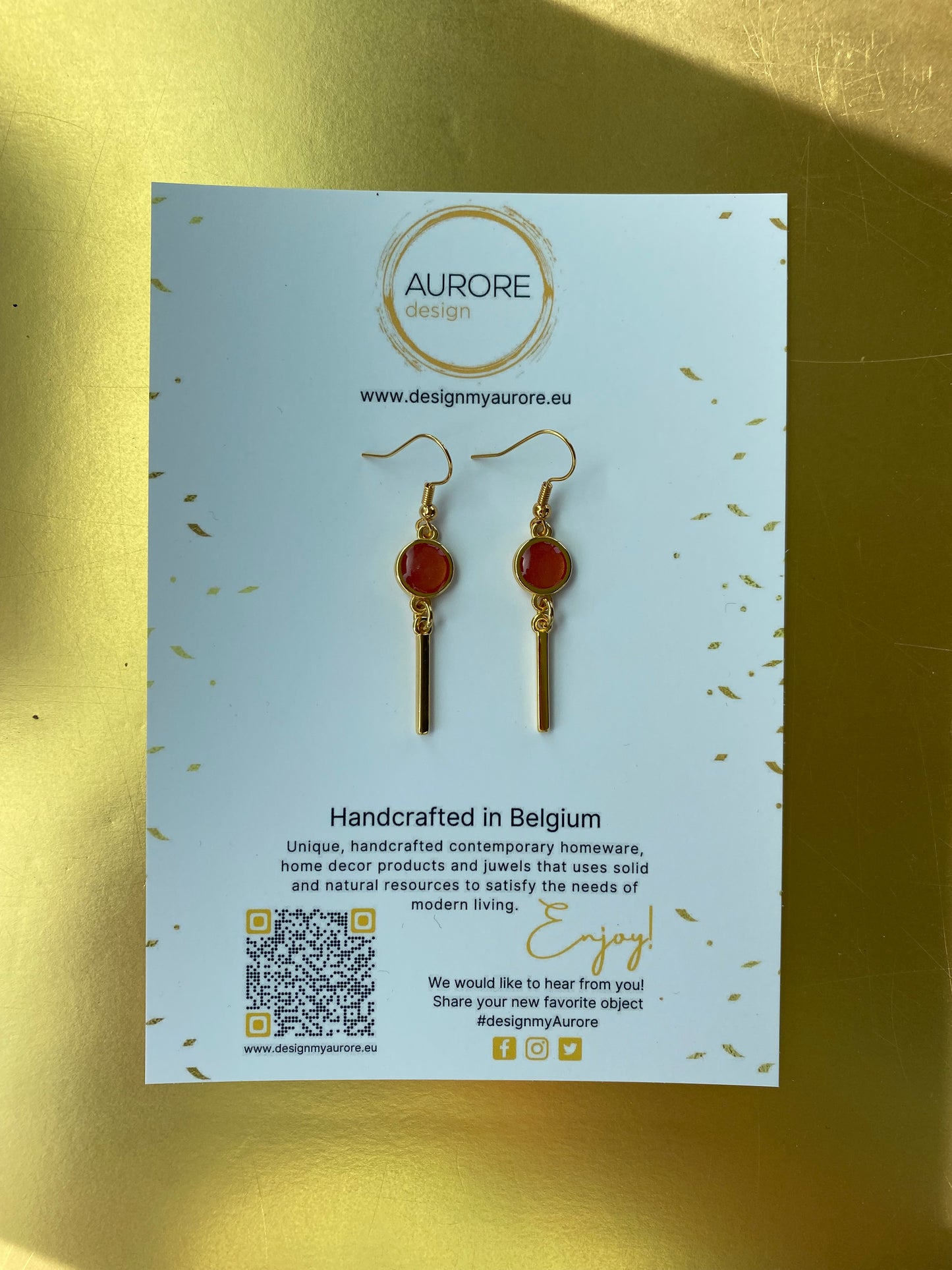 Elegante hangende oorbellen, roze