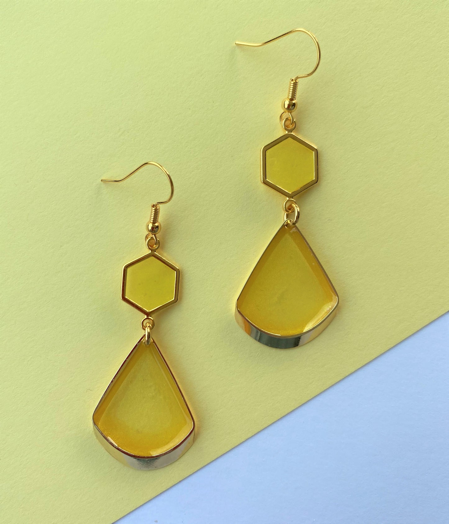 Tijdloos zomerse oorhangers, geel
