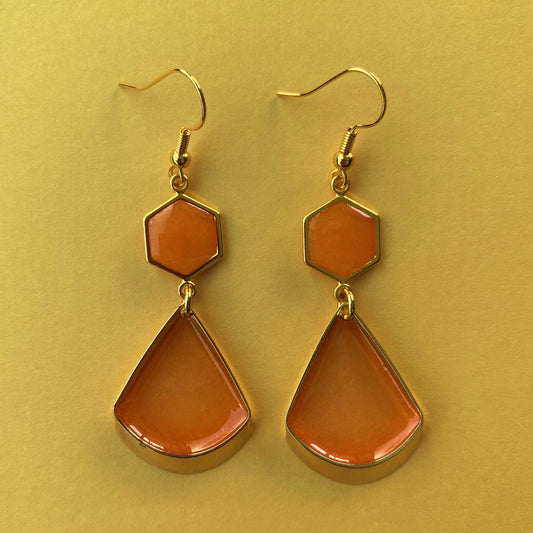 Tijdloos zomerse oorhangers, oranje