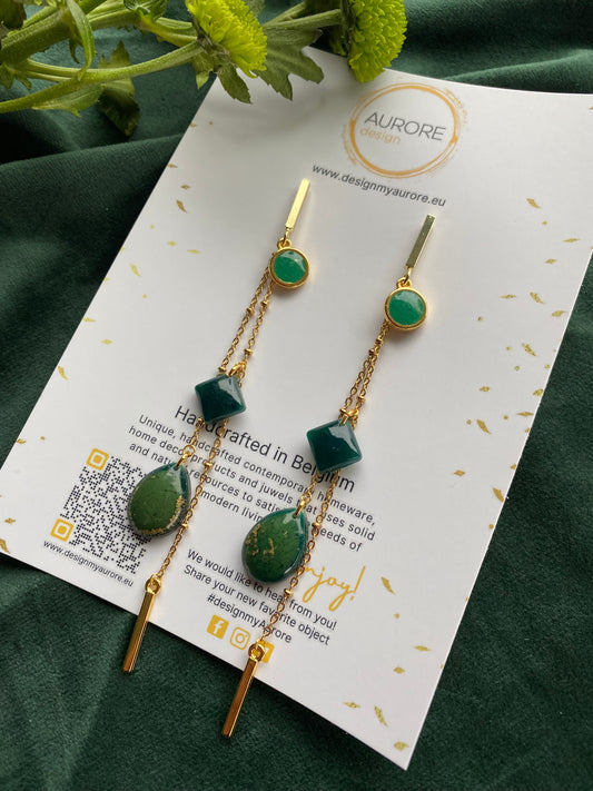 Fijne langwerpige oorhangers