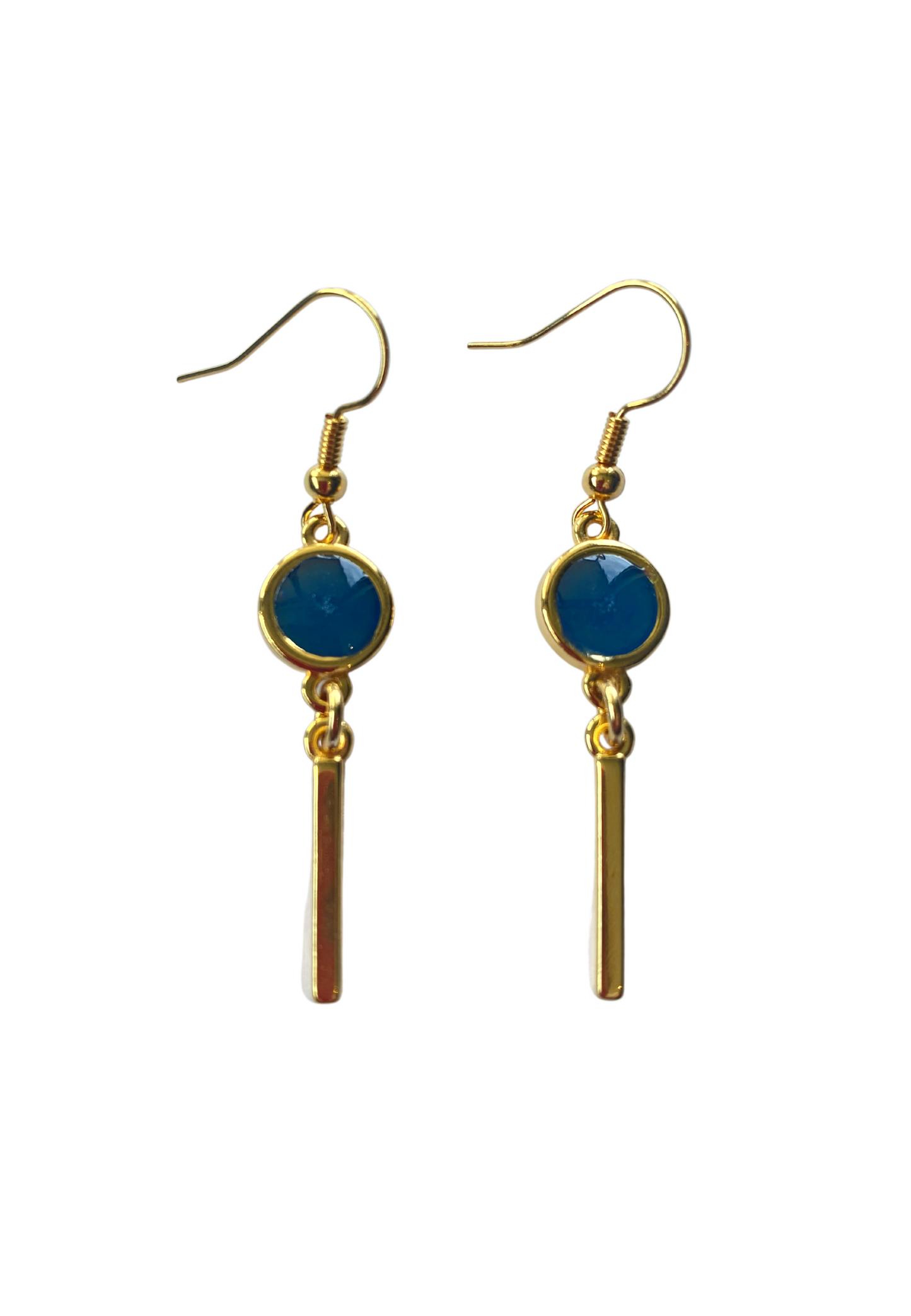 Elegante hangende oorbellen, blauw