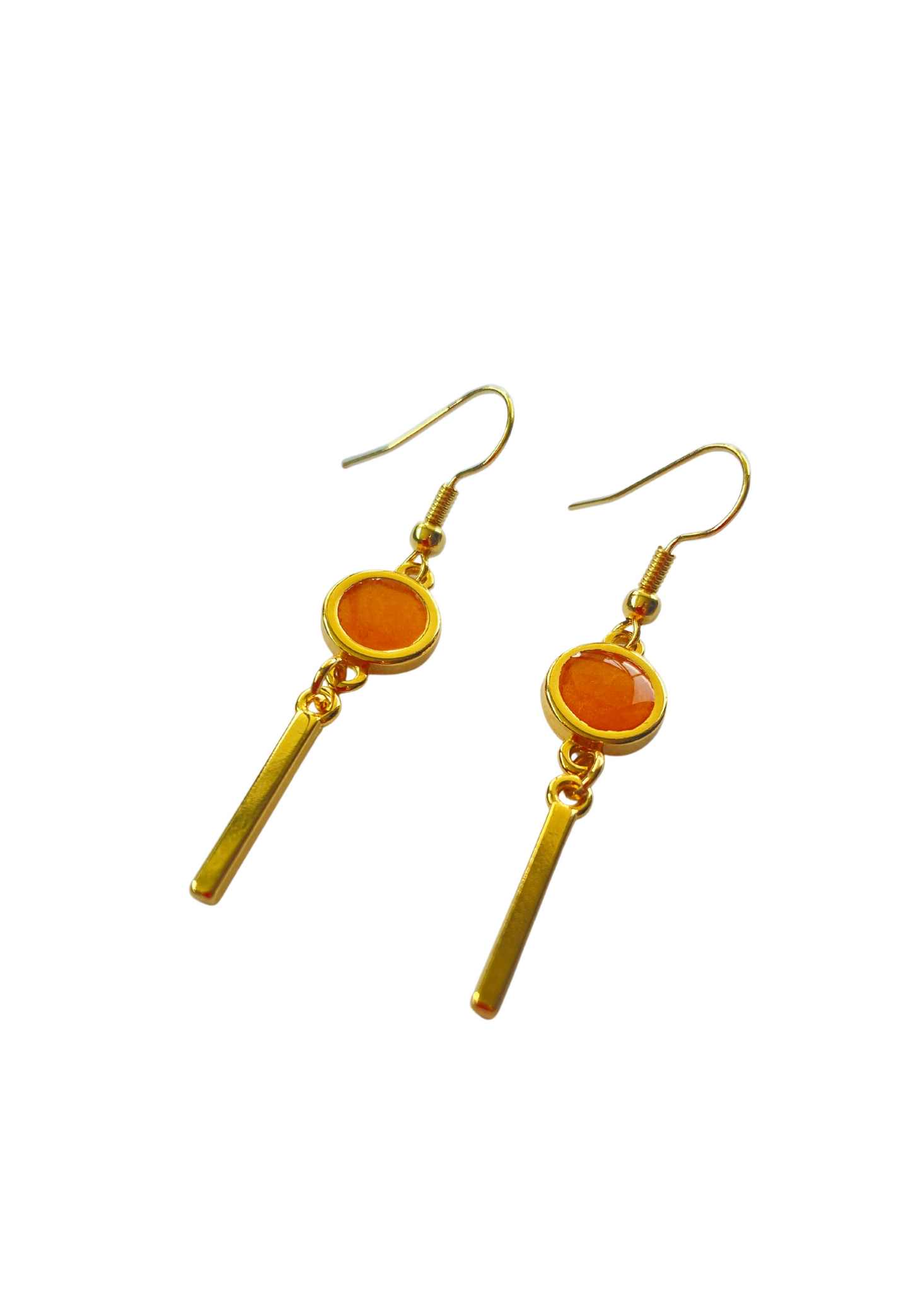 Elegante hangende oorbellen, oranje