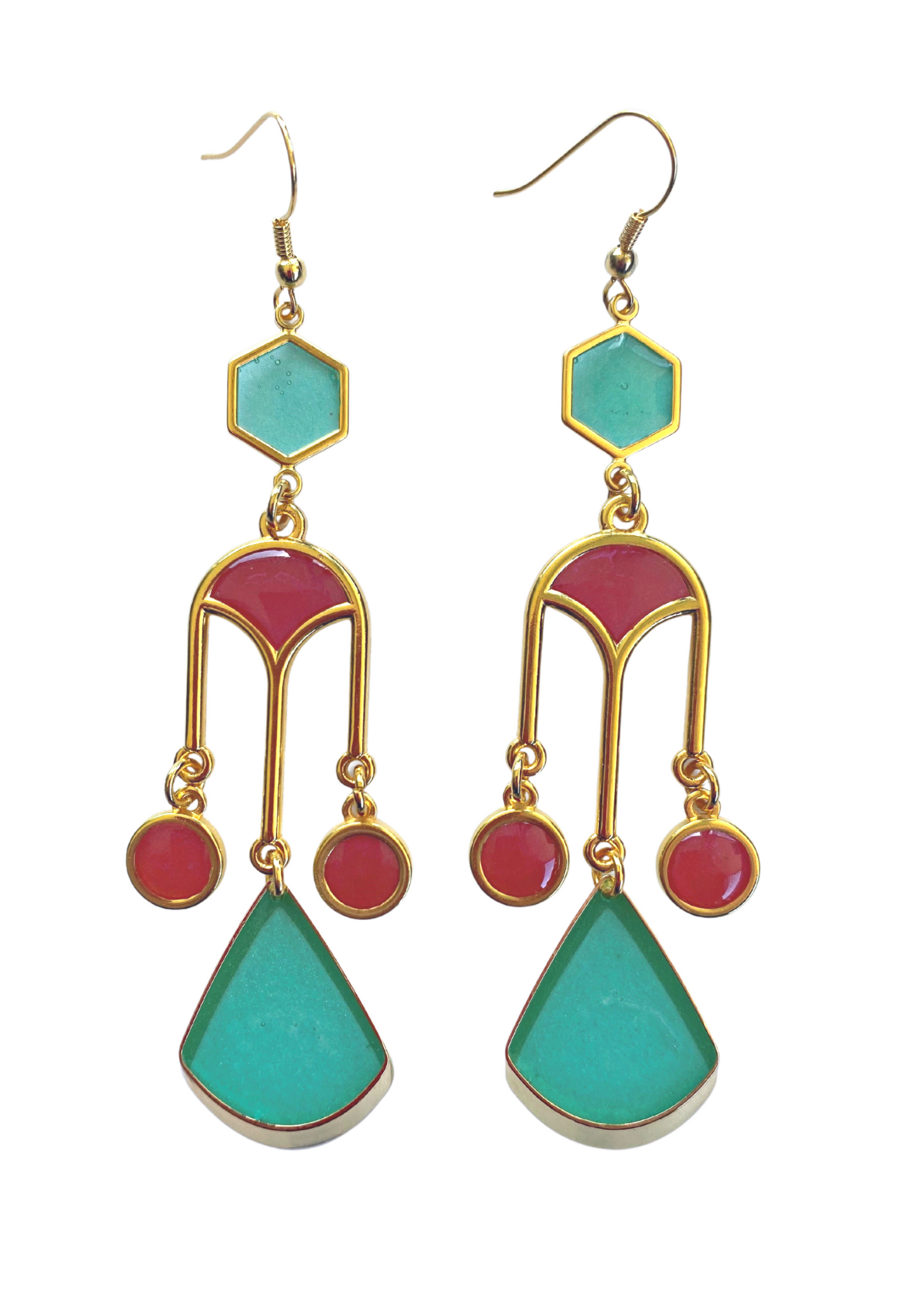 Elegante boho oorsieraden, roze