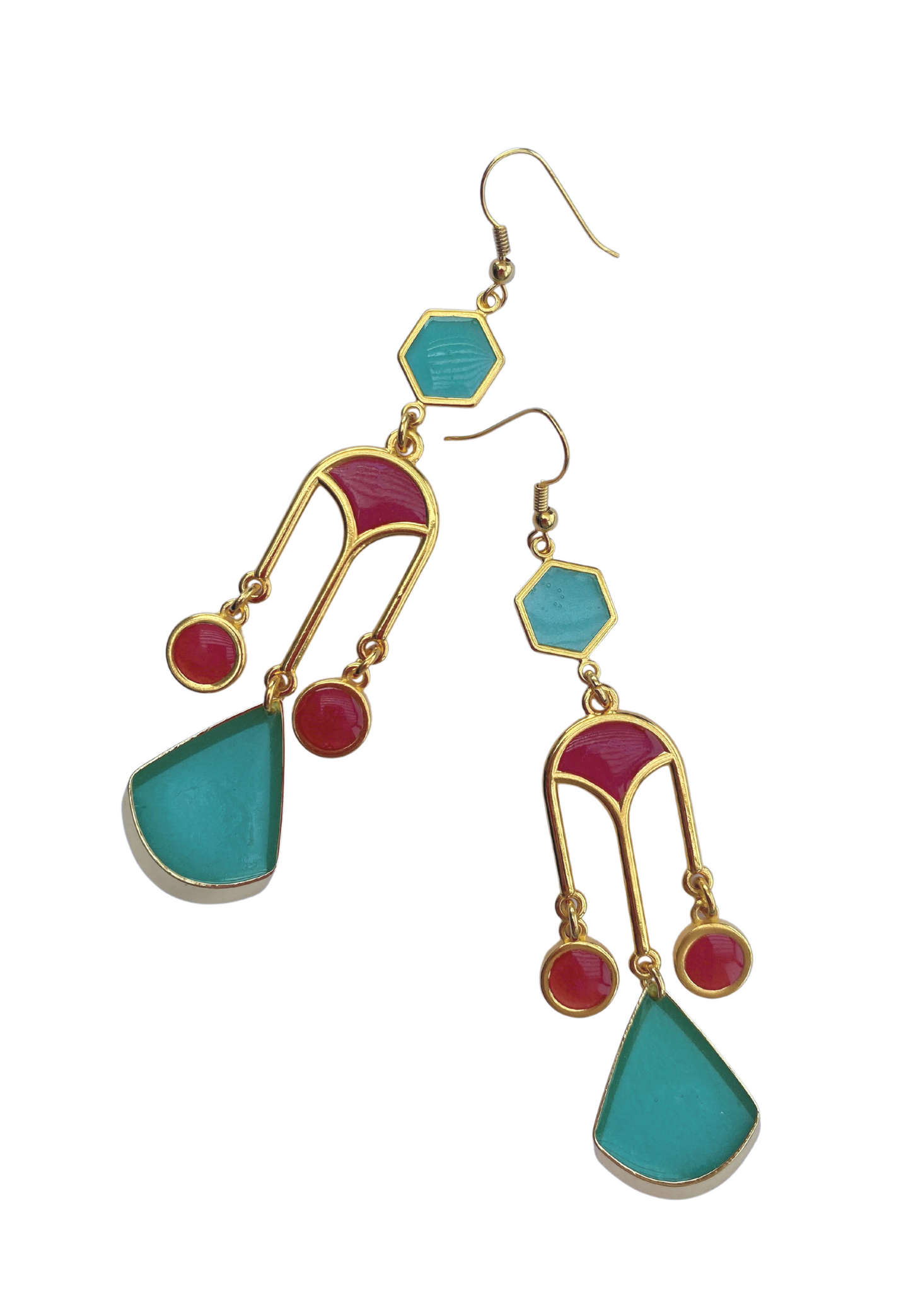 Elegante boho oorsieraden, roze