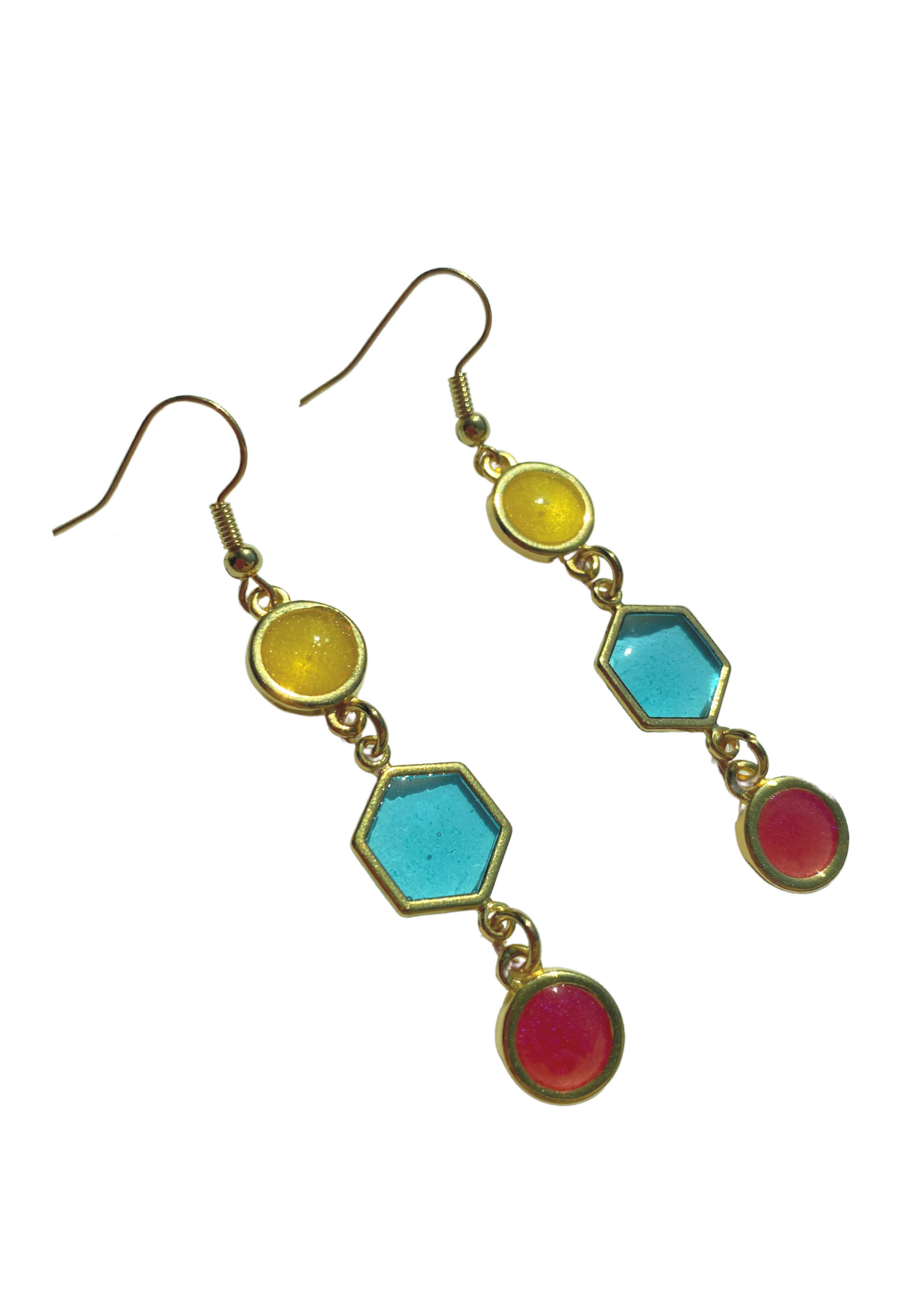 Elegante kleurrijke oorbellen Lillia - Geel