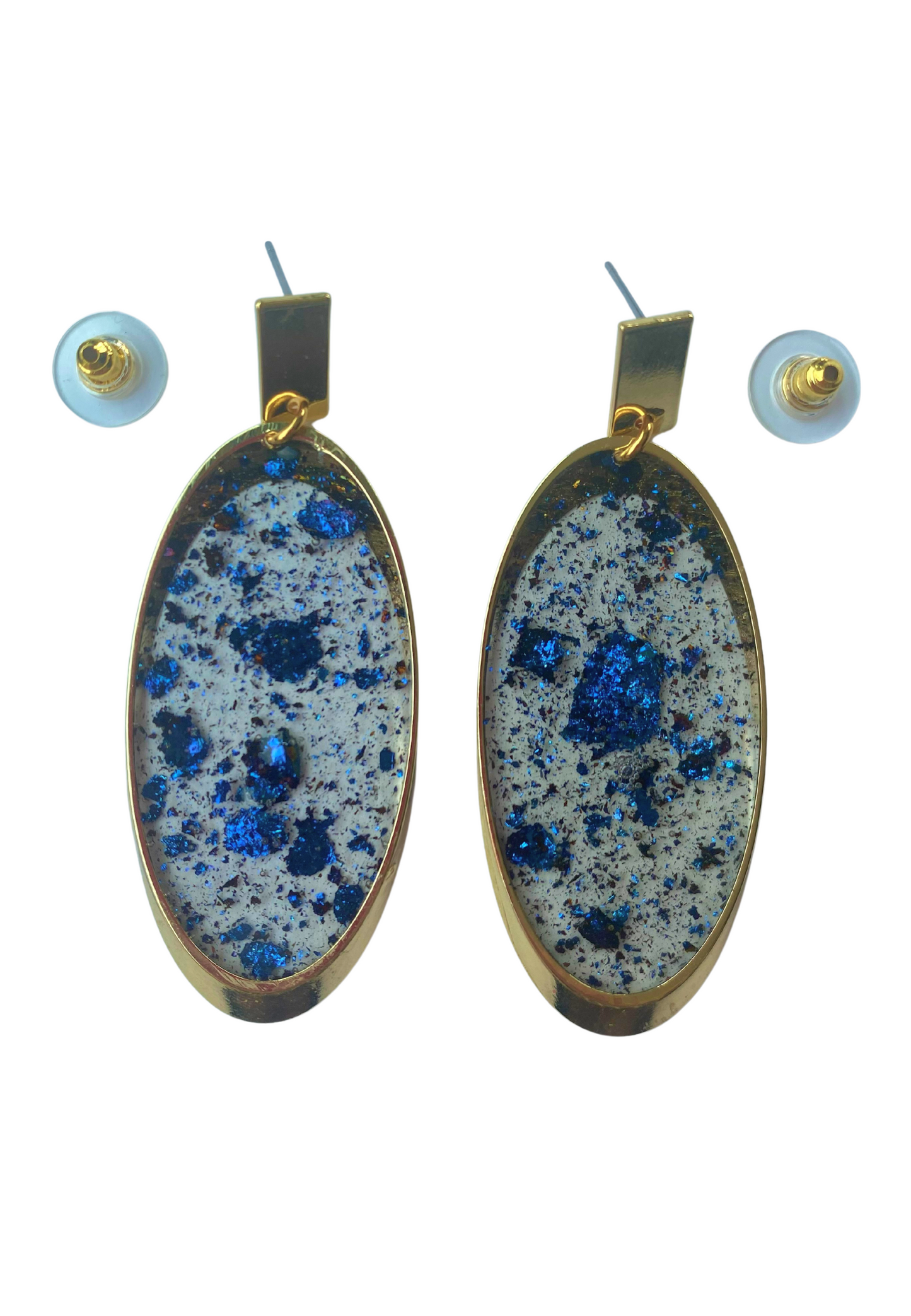 Glamour statement oorbellen, paars